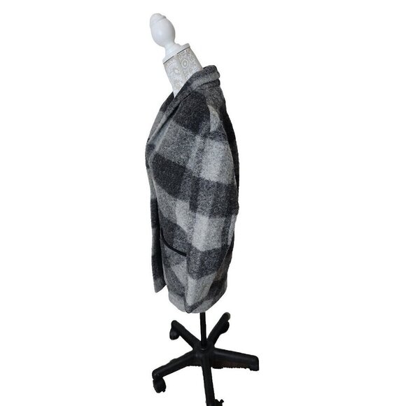 Wilfred Free Coat Off Duty Aritzia Gray Plaid Wool Jacket Women's Small - Picture 5 of 10